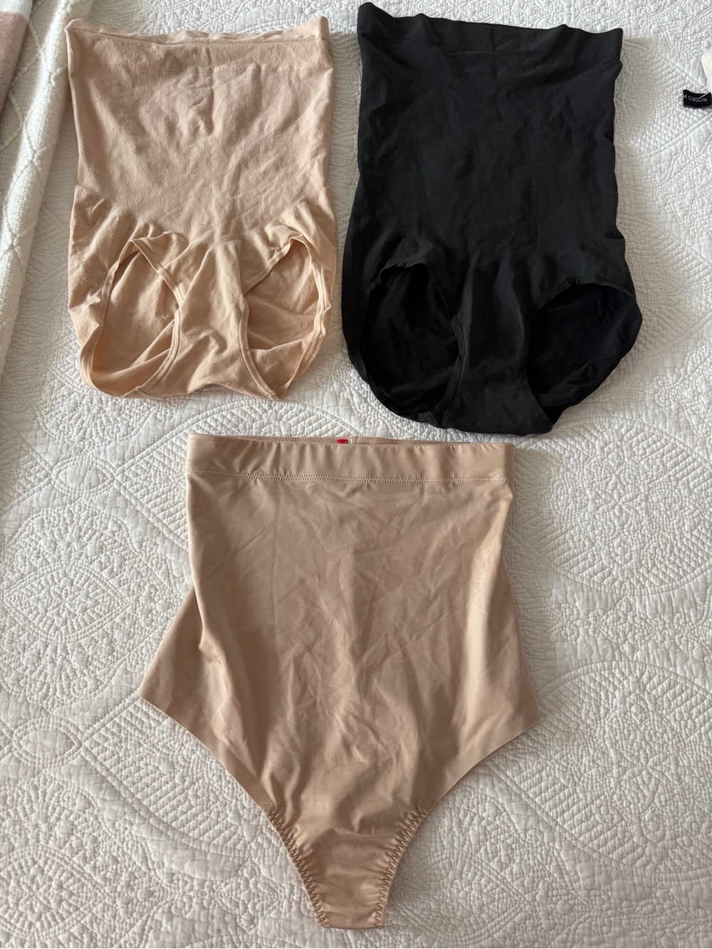 SPANX High-Waist Shapers in Black and Nude